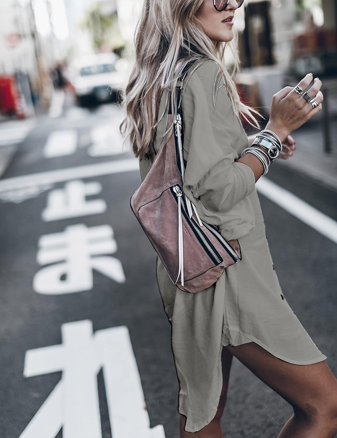 Women’s Swimsuit Cover up,Silky Button Down Shirt Midi Dress Kimono,Summer Bathing Suit Beach Coverups for Women (CP-Aline) - Image 2