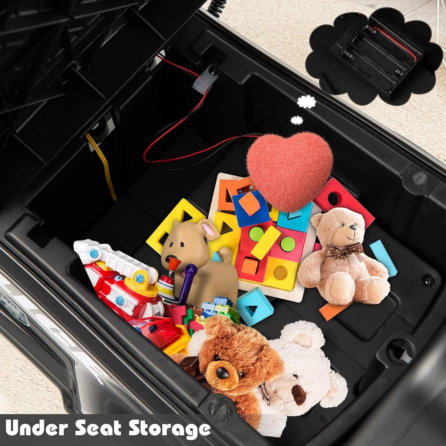 Olakids Police Car with under seat storage