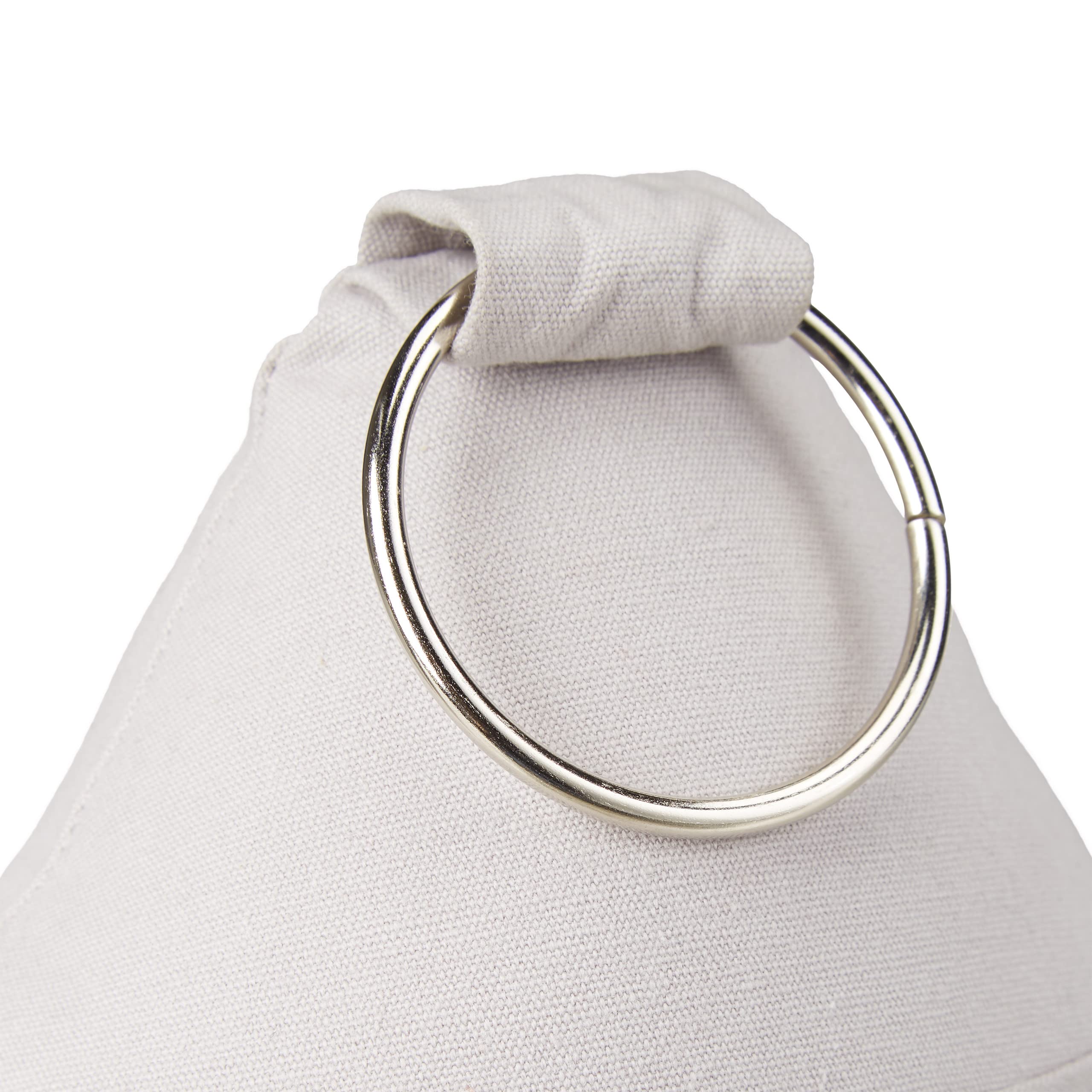 10x Fermaporta a Pavimento in Stoffa, Sacchetto Alto con Stella e con Manico, Bloccaporta HxLxP: 25 x 12 x 12 cm, Grigio