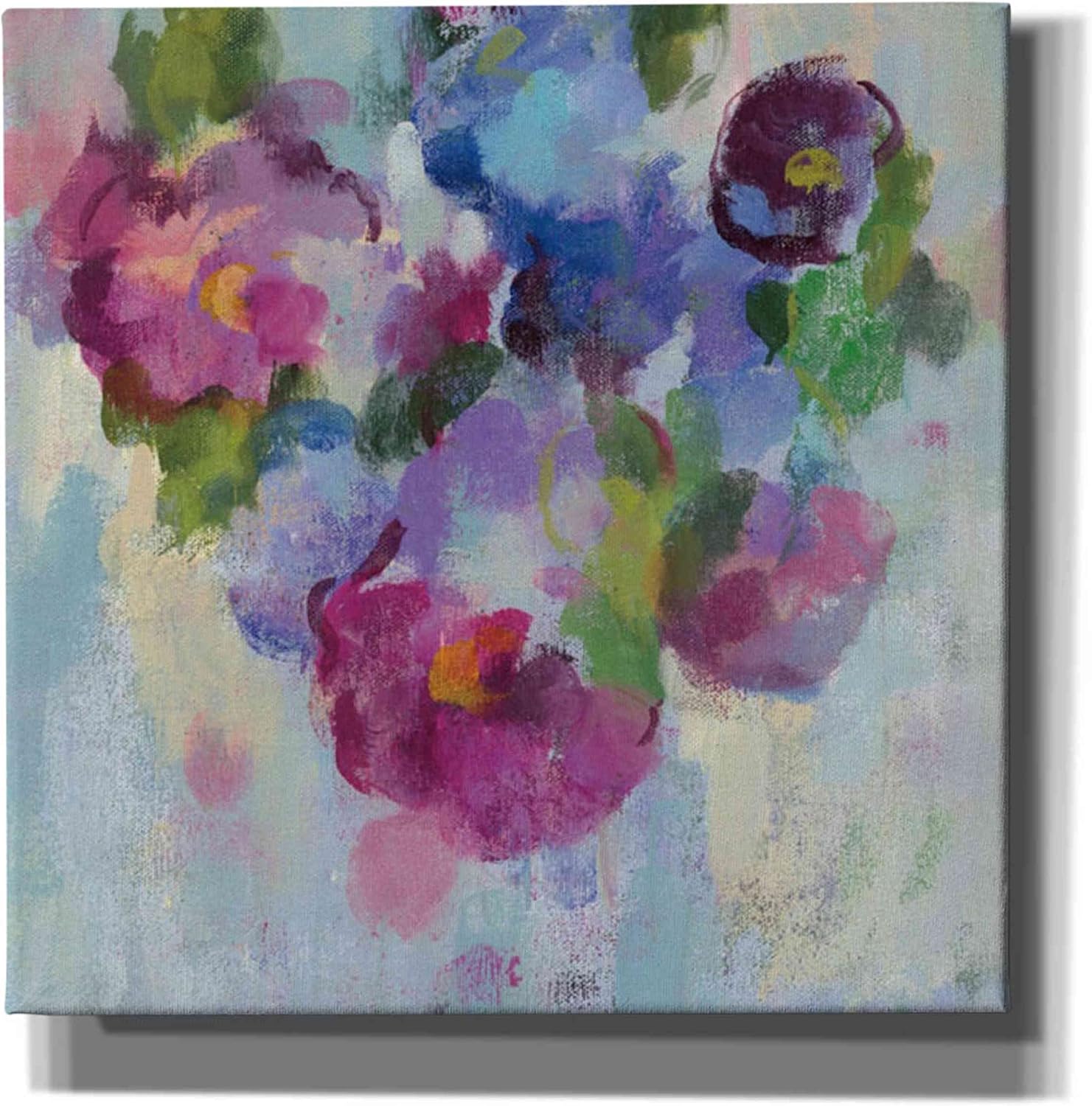 Epic Graffiti 'Pink and Blue III' by Silvia Vassileva, Canvas Wall Art, 12"x12"