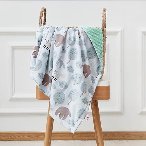 Miniatura 3 de QSTEHEML Manta de bebé para niños y niñas, manta súper suave, esponjosa, cálida y ligera, manta de recepción de bebé, doble capa con respaldo