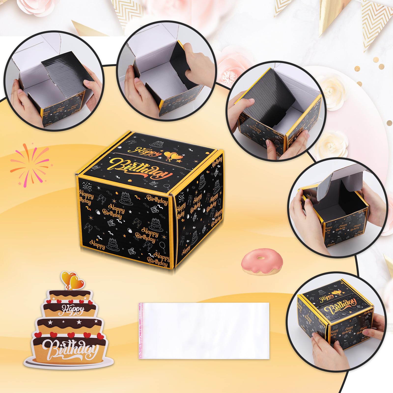 Scatola Regalo Sorpresa Happy Birthday Per Soldi - Cassetta Porta Denaro Creativa Fai-da-te Con Biglietto, Per Compleanni, Lauree E Feste