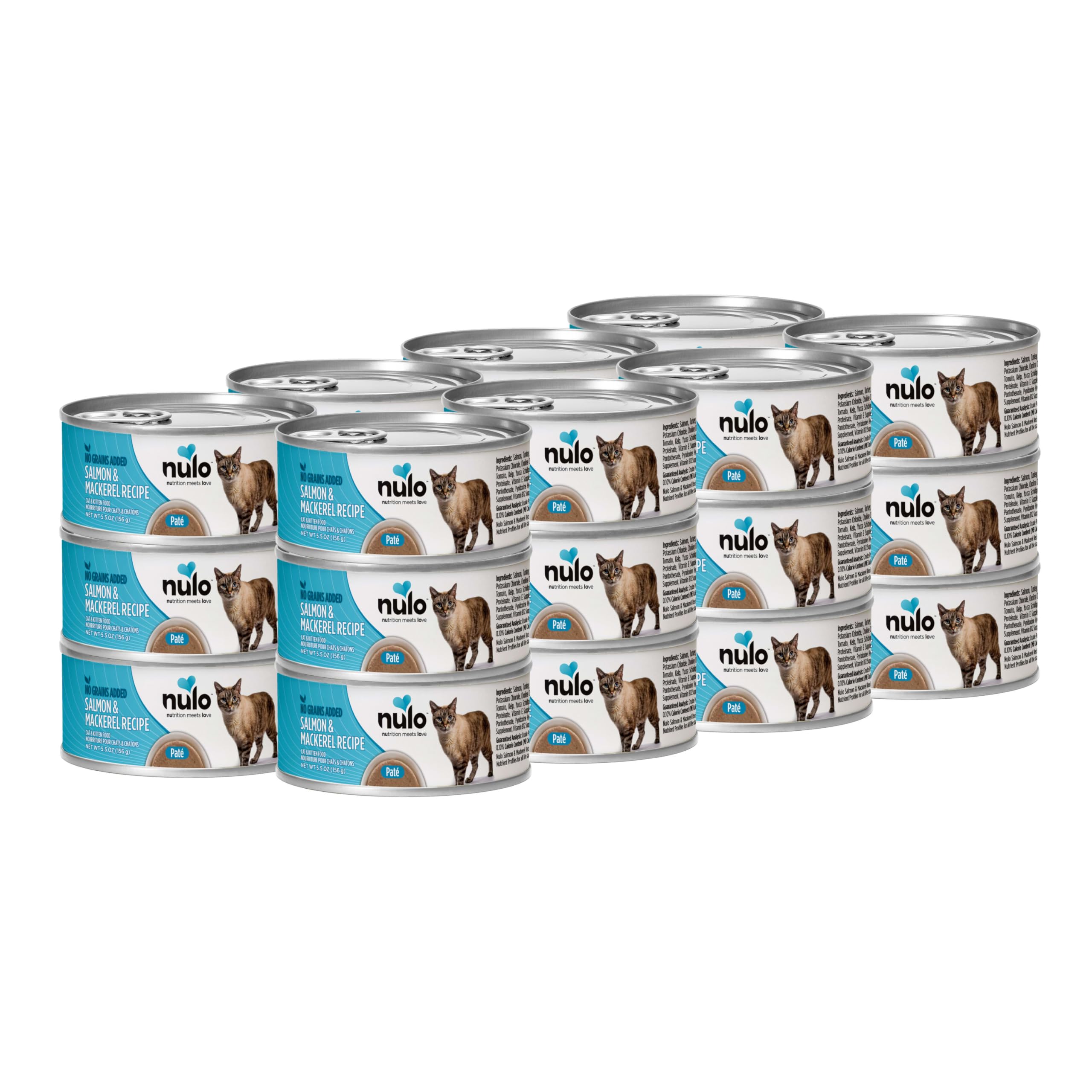 Nulo Freestyle Cat & Kitten Wet Pate Canned Cat Food, Premium All Natural Grain-Free, with 5 High Animal-Based Proteins and Vitamins to Support a Healthy Immune System and Lifestyle
