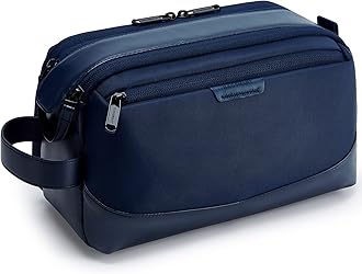 BAGSMART Toiletry Bag for Men, Large Travel Toiletry Organizer, Dopp Kit Water-resistant Shaving Bag for Toiletries Accessories - Nvay Blue