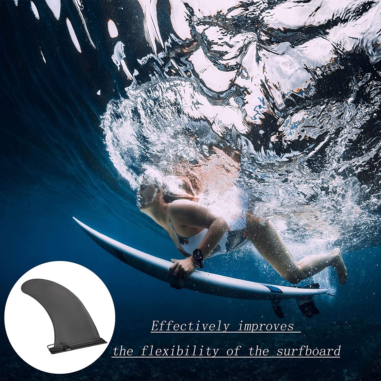 Aleta Paddle Surf Universal Removible Nylon Seguro Reforzado para Tabla SUP Accesorios