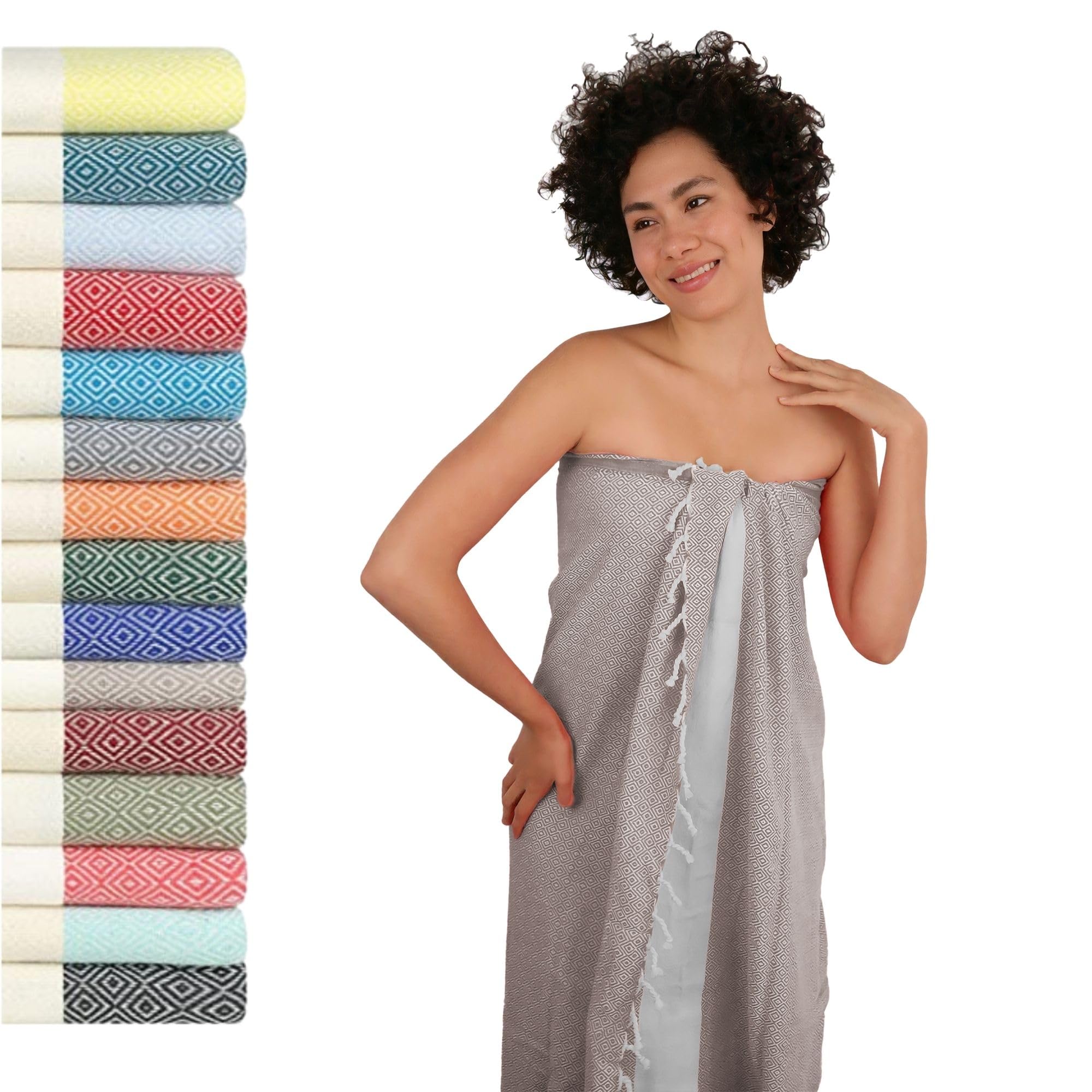 Flora Furora Flora Furora Toallas Playa Grandes Pareja 100x200 cm - Algodón Reciclado - Toalla Playa Grande: Mujer + Hombre Fouta Playa, Playa Accesorios Beach Towel, Esterilla Playa, Pareos Playa Grandes