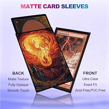 UAONO MTG Card Sleeves 100ct - Mountain - Art Card Sleeves Deck Protector, Clear Front & Matte Textured Back, Sleeves for Magic The Gathering, Basic Lands Series