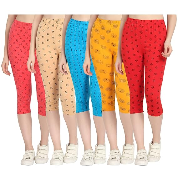 Printed Capri for Womens/Girl Pack of 5