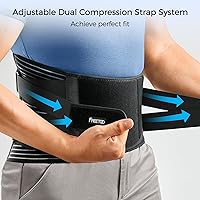 Vista 7 de Freetoo Back Braces for Lower Back Pain Relief with 6 Stays, Breathable Back Support Belt for Men/Women for work, Anti-skid lumbar support belt with