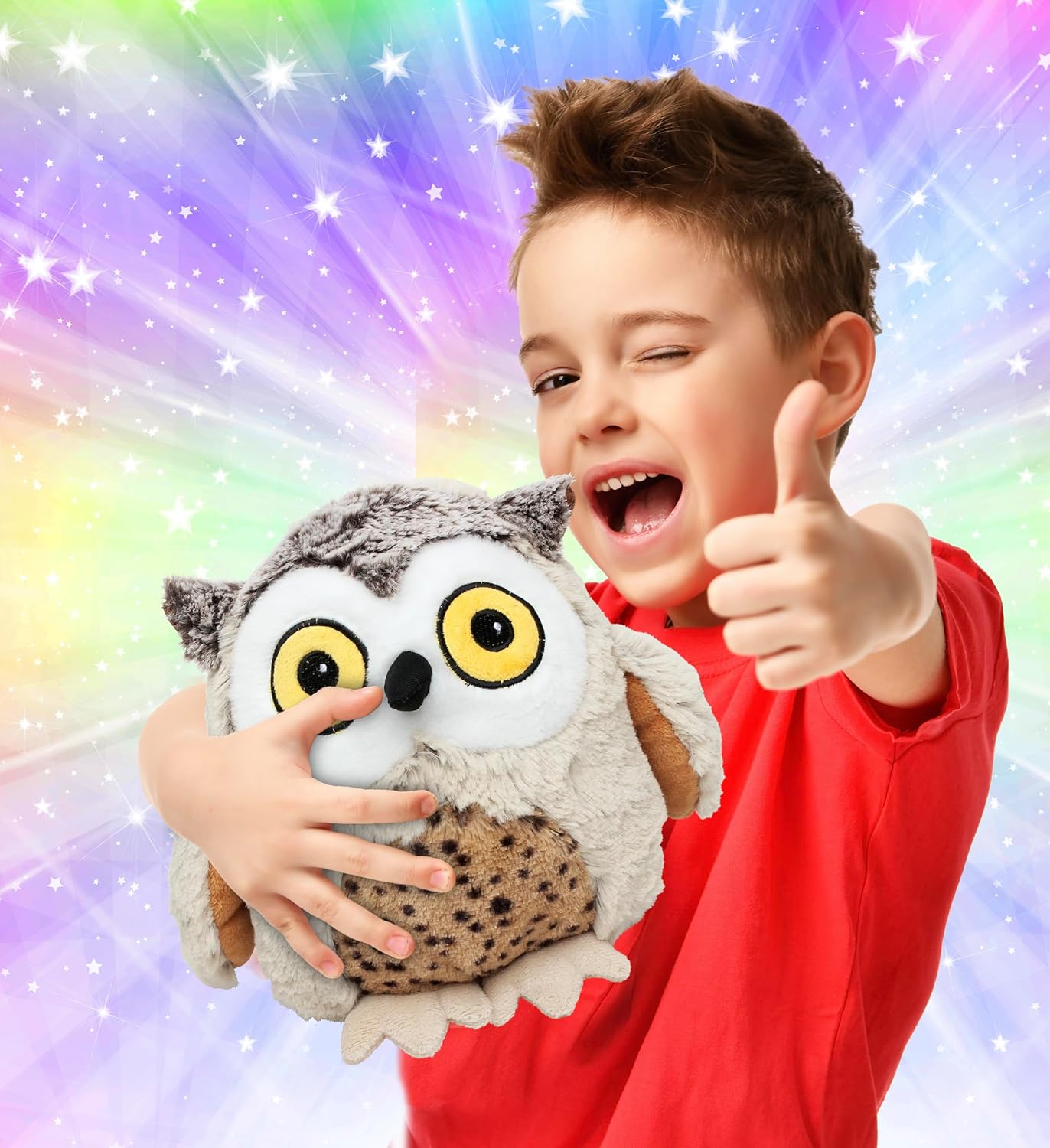 DolliBu Plush Owl Stuffed Animal - Soft Plush Huggable Brown Owl, Adorable Playtime Owl Plush Toy, Cute Forest Wildlife Bird Cuddle Gift for Kids & Adults - 8 Inch