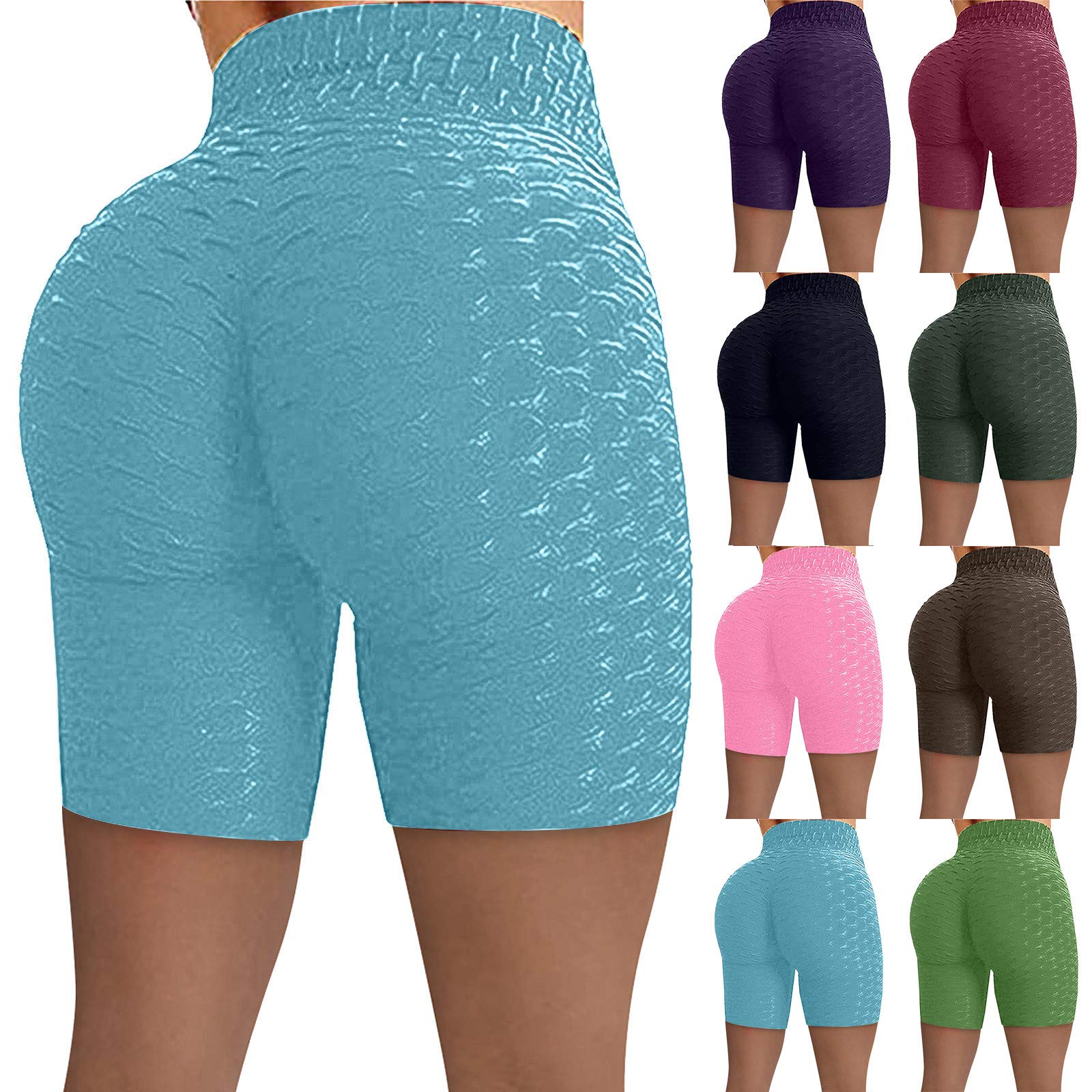 Damskie legginsy sportowe Skinny Slim Fit spodnie fitness do treningu, joggingu, jogi, krótkie spodnie z wysoką talią, G01-granatowy, M