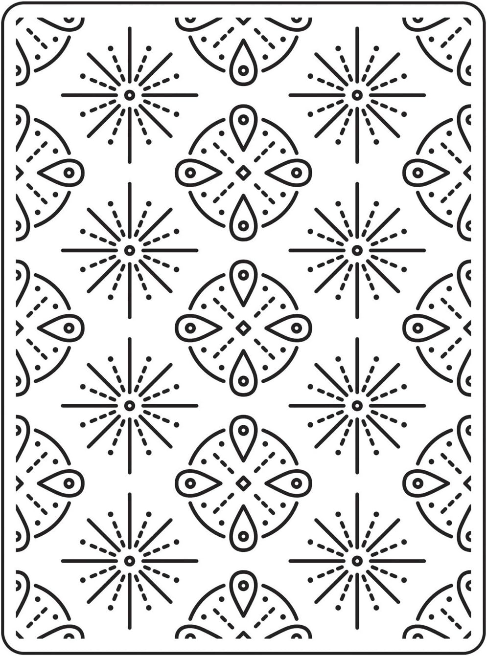 Vaessen Creative Embossing Folder Tribal 14.6 x 10.7 cm - Embossing Folder for Card Crafts, Scrapbooking, Journaling - Reusable, Precise Results, for Die Cutting Machines