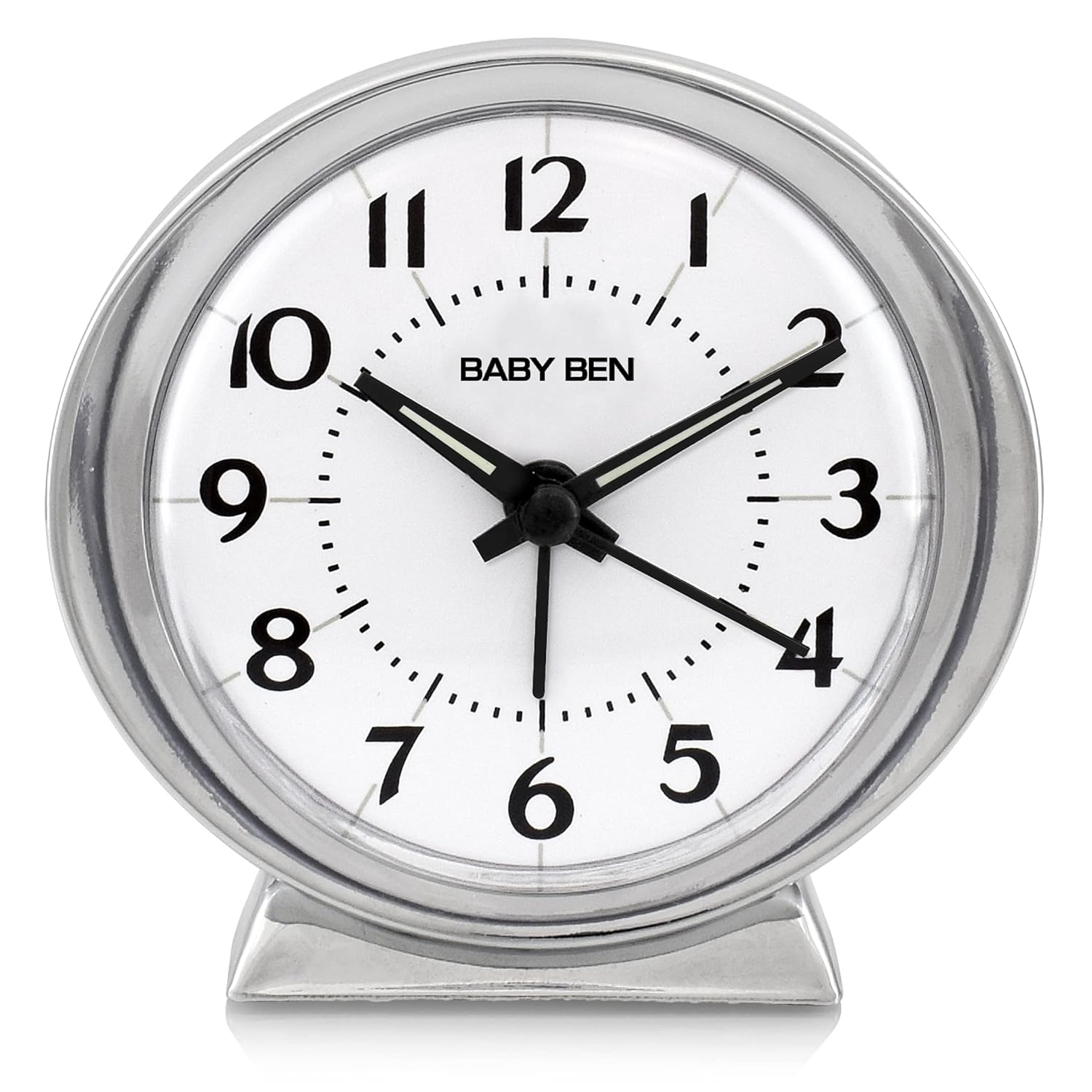 Westclox Classic Baby Ben Alarm Clock for Heavy Sleepers - Authentic 1964 Design Loud High-Volume White Alarm Clock