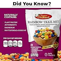 Vista 4 de Mezcla de frutos secos arcoíris Trail Mix de Premium Orchard - Paquete de variedad de surtido de frutos secos saludables Maní Pasas Anacardo