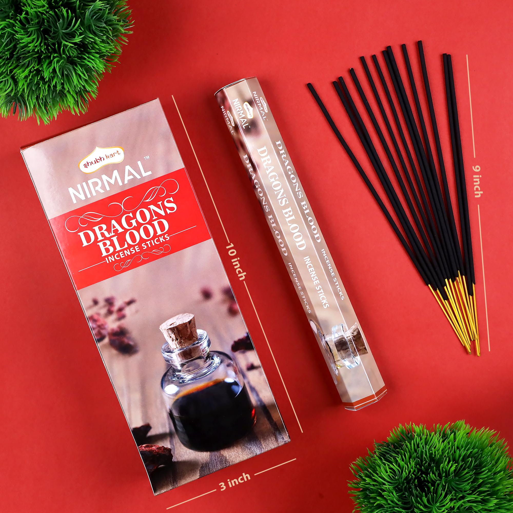 Shubhkart Hexa Dragon Blood Incense Sticks, Pack of 6, Total 120 Sticks for Calming Stress Relief and Mindful Meditation - Image 2