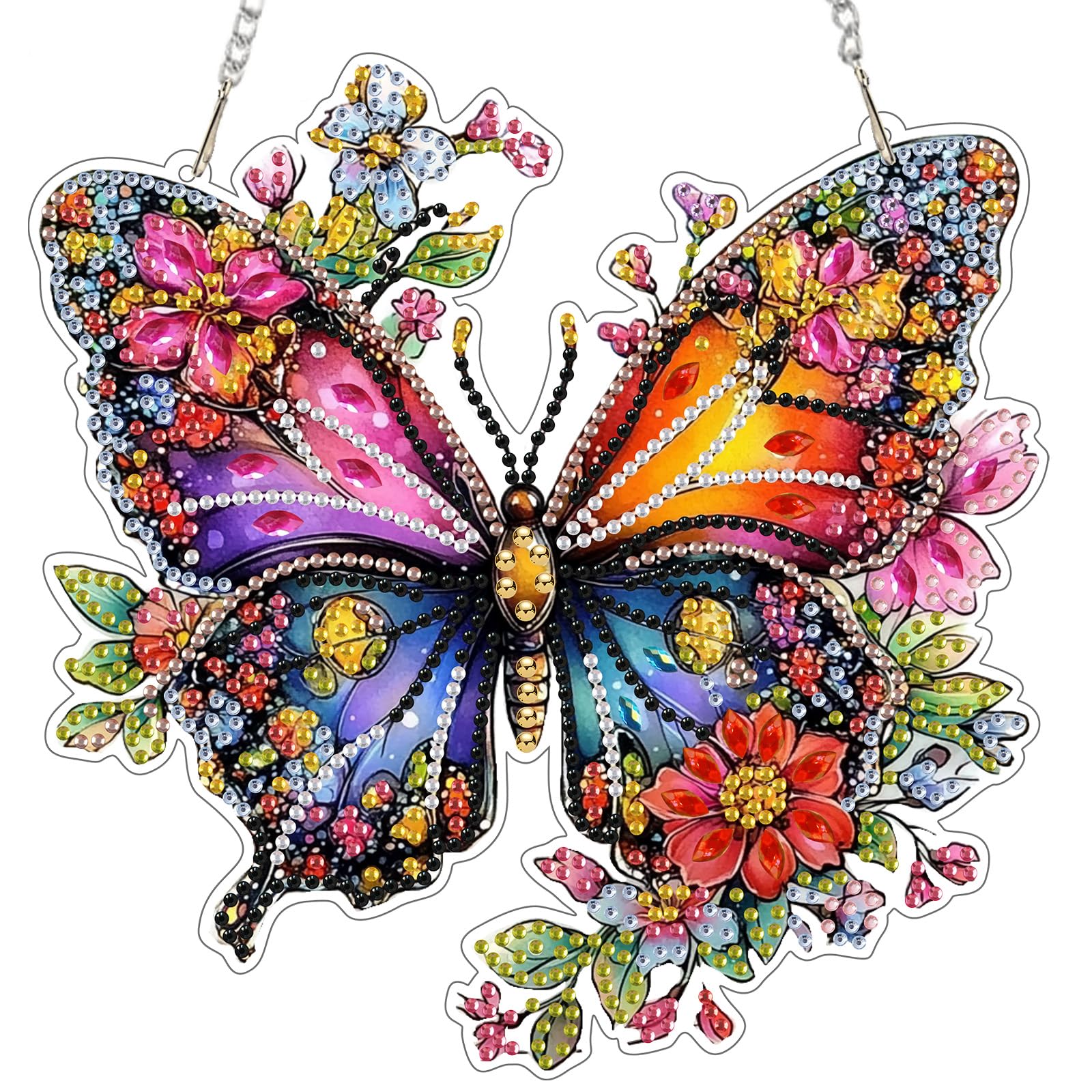 Diamond Painting Bloemen met vlinders – Hobby Painter
