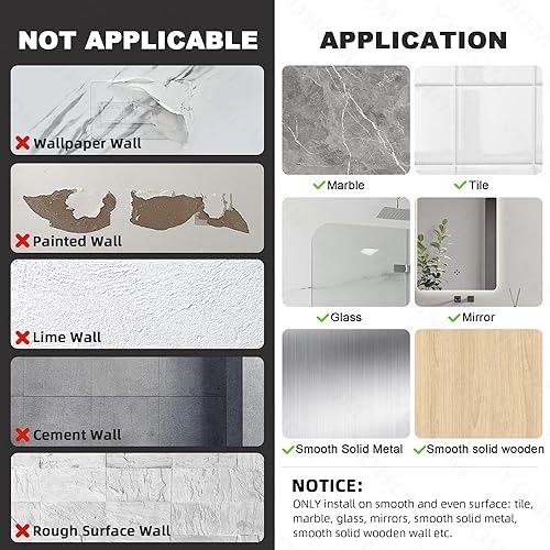 Miniatura 5 de YOHOM Estante adhesivo de ducha para pared de baño, soporte de champú de plástico para almacenamiento de ducha, cesta de organizador de