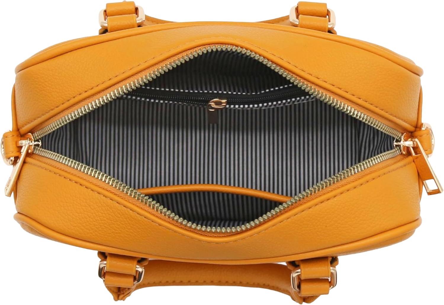 FashionPuzzle Mini PU Leather Satchel Purse Top Handle Crossbody Bag - Image 7