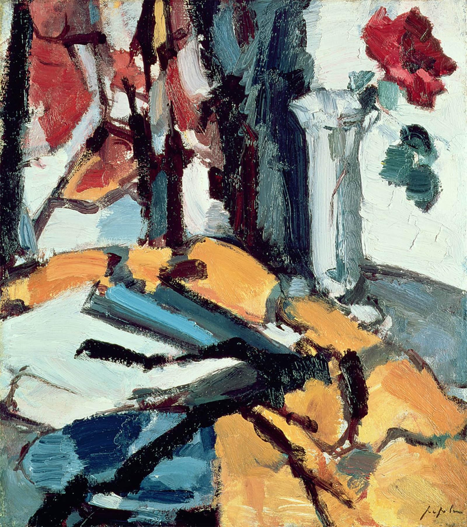 POSTERIIk Famous Animal Posters Vintage Picture Red Rose by Samuel John Peploe Modern Wall Decor for Home Decor 60x90cm