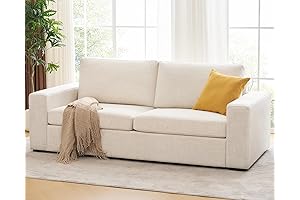 Stone and Beam Modern 85 Inch Sofa with Detachable Cream Cover