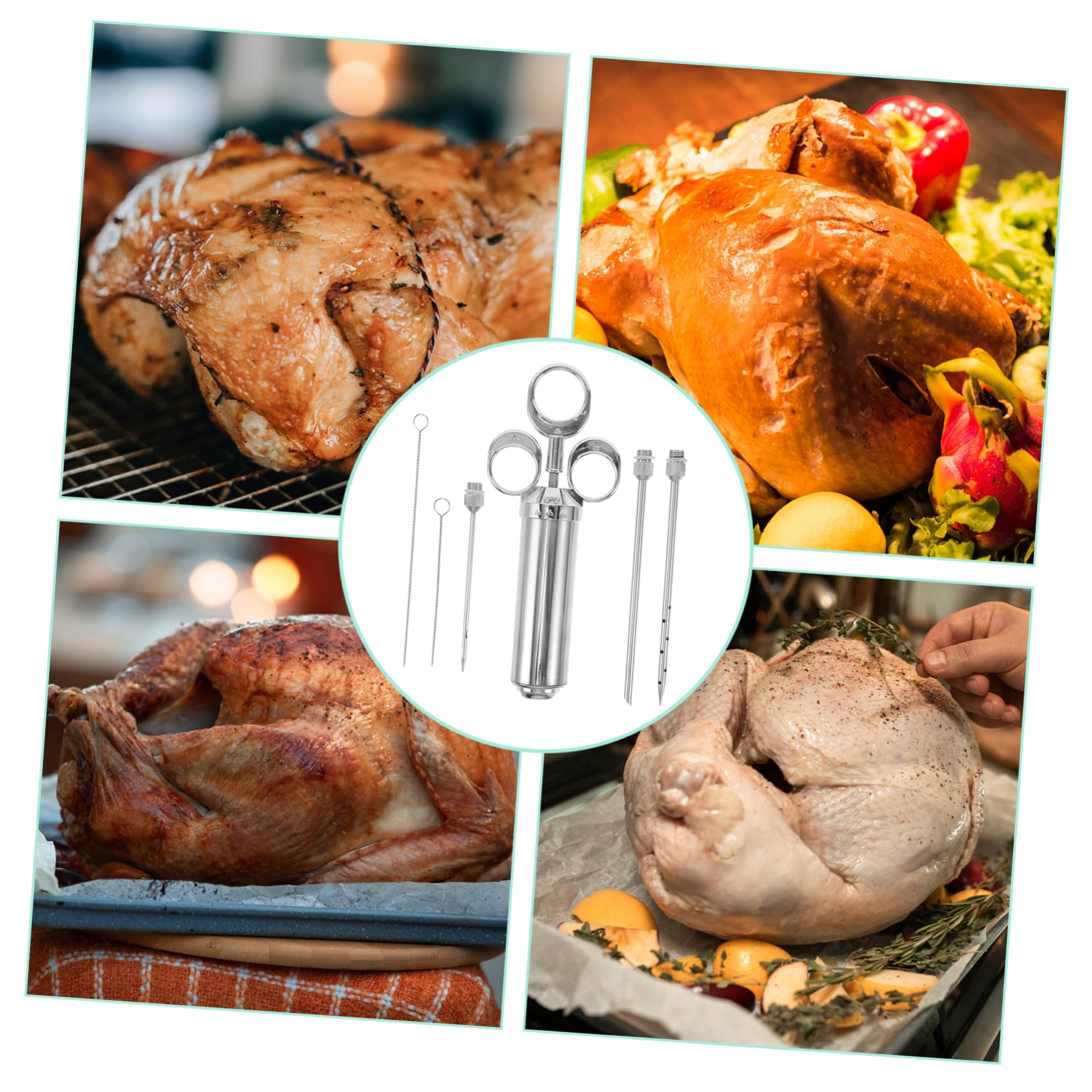 Fleisch Marinade Injektor Edelstahl Huhn Truthahn Bbq Grill Zubehör Für Fleisch Marinade Kochen