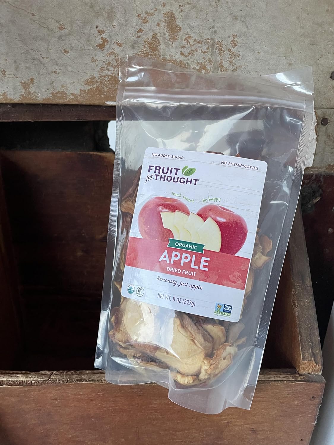 Fruit for Thought Dried Fruit (Organic Dried Apple, 8 Ounce (Pack of 2))
