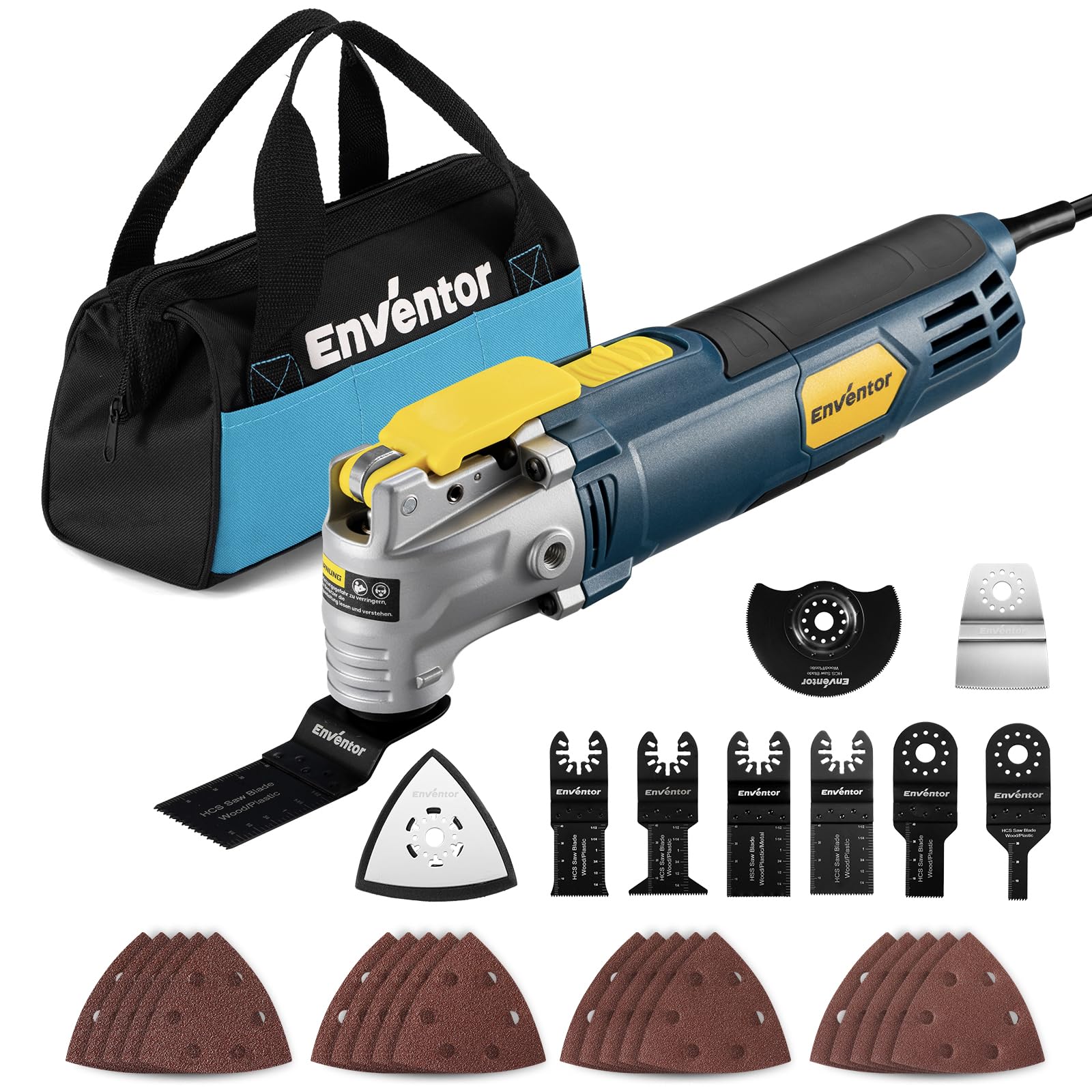 Enventor Multiherramienta Oscilante, 500W, 30 Accesorios