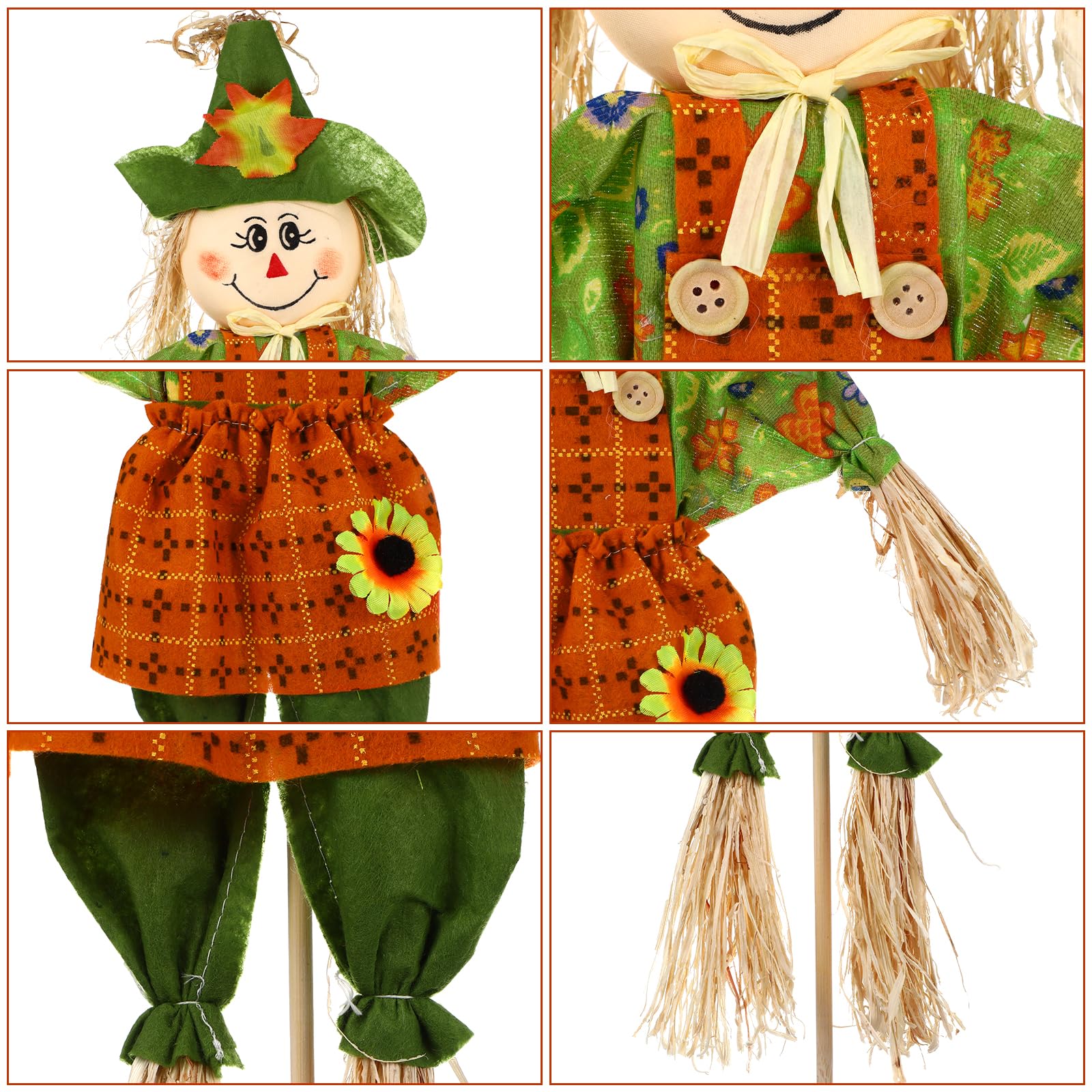 GANAZONO Cosecha Espantapájaros, decoración para repeler pájaros, muñeca de, Figura Decorativa de jardín, Colgante para otoño, decoración de Halloween, Acción de Gracias, hogar jardín