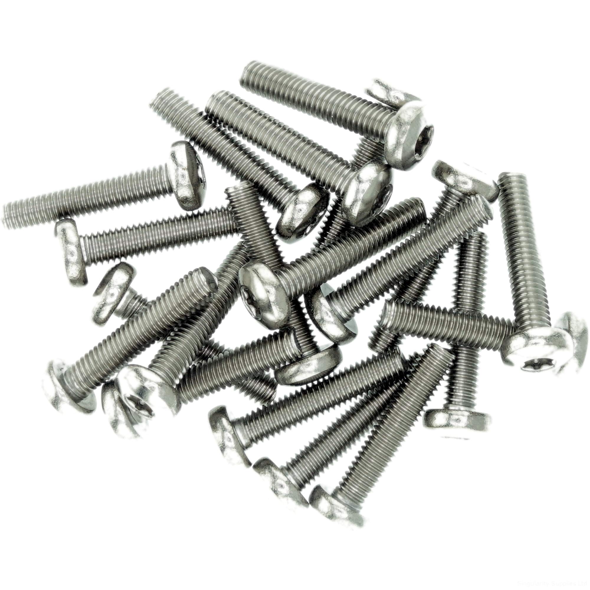 Singularity Supplies M3 (3Mm X 10Mm) Tx Pan Thread Rolling Screw - Stainless Steel (A2) (Pack Of 20)