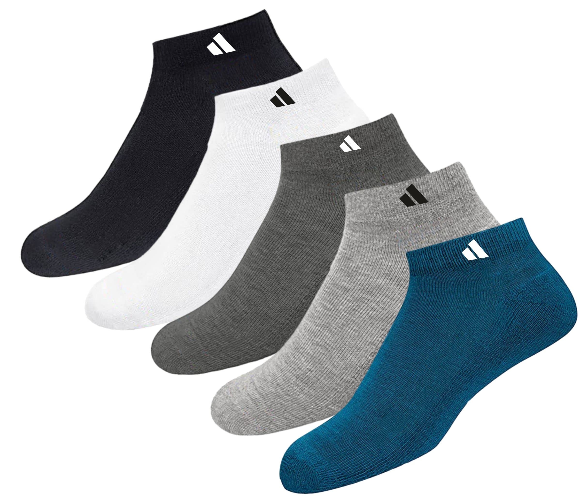 sjeware Polyester Blend Men and Women Solid Ankle Length Socks (Pack of 5) SJW-2028, Assorted-picture-51