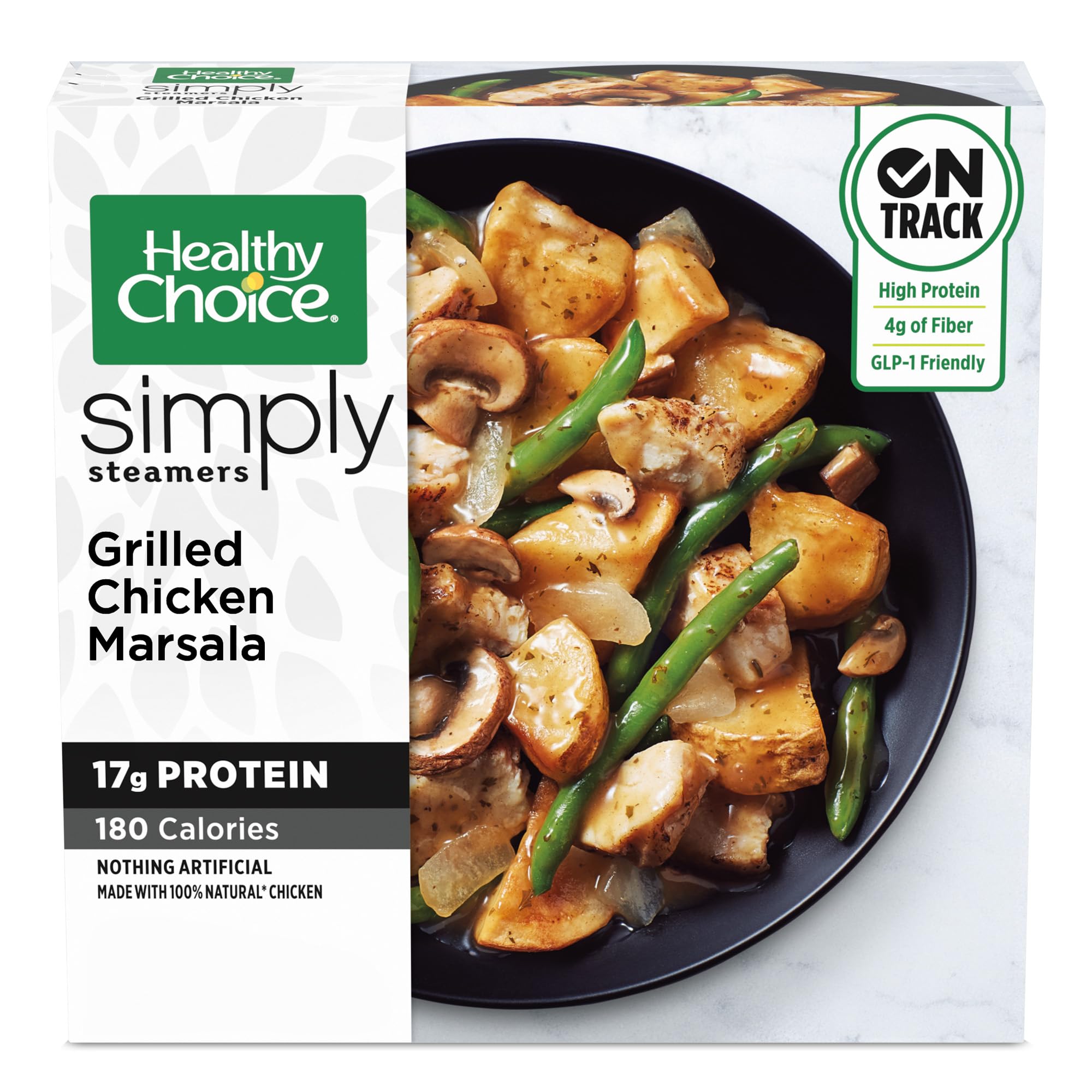 Healthy Choice Simply Steamers Grilled Chicken Marsala Convenient Microwave Meal Made With No Preservatives Frozen Meal 9 9