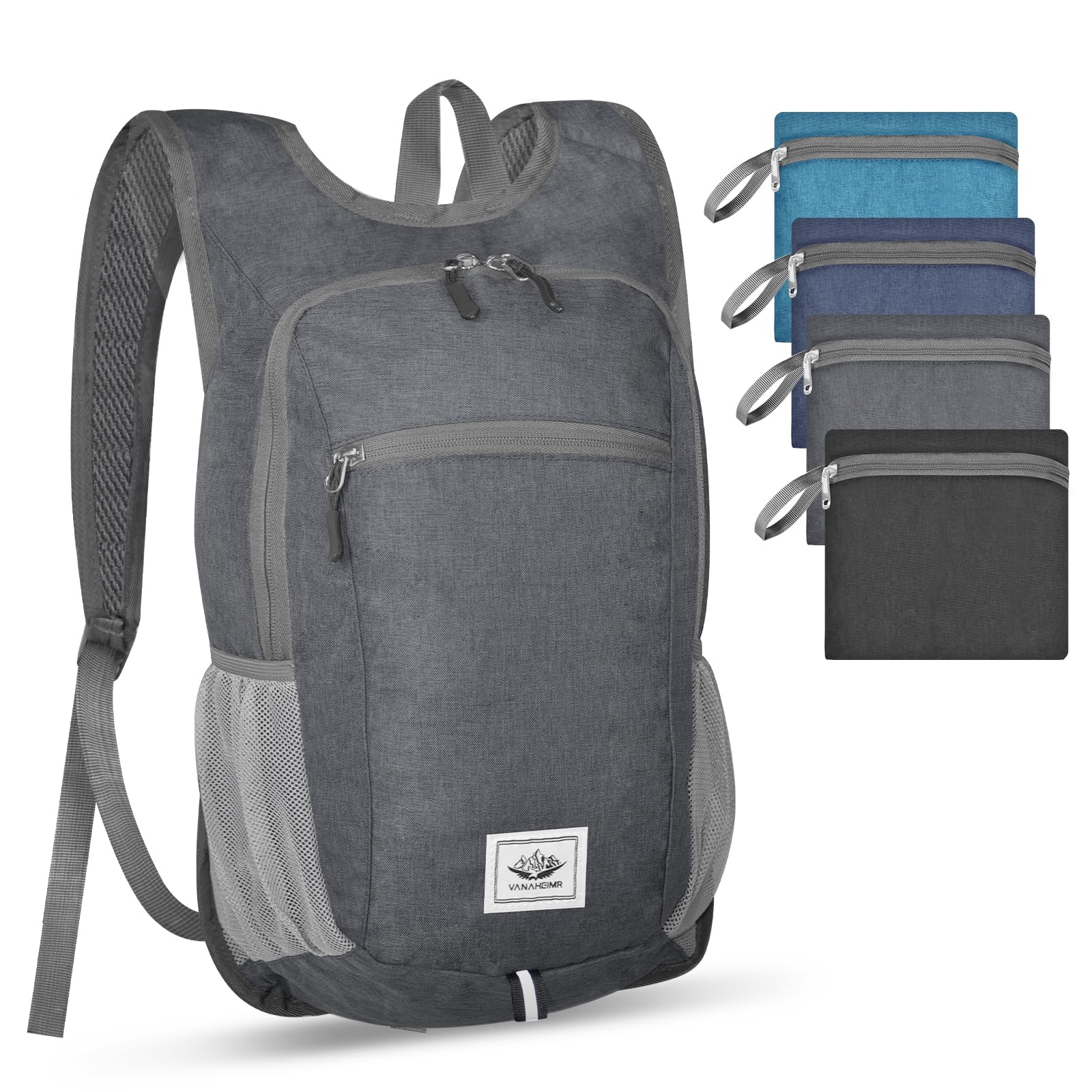 NB2GHYQJ Hiking Backpack Small Lightweight Packable Foldable foldable backpack Packable Camping Hiking for Backpack (Dark Gray)