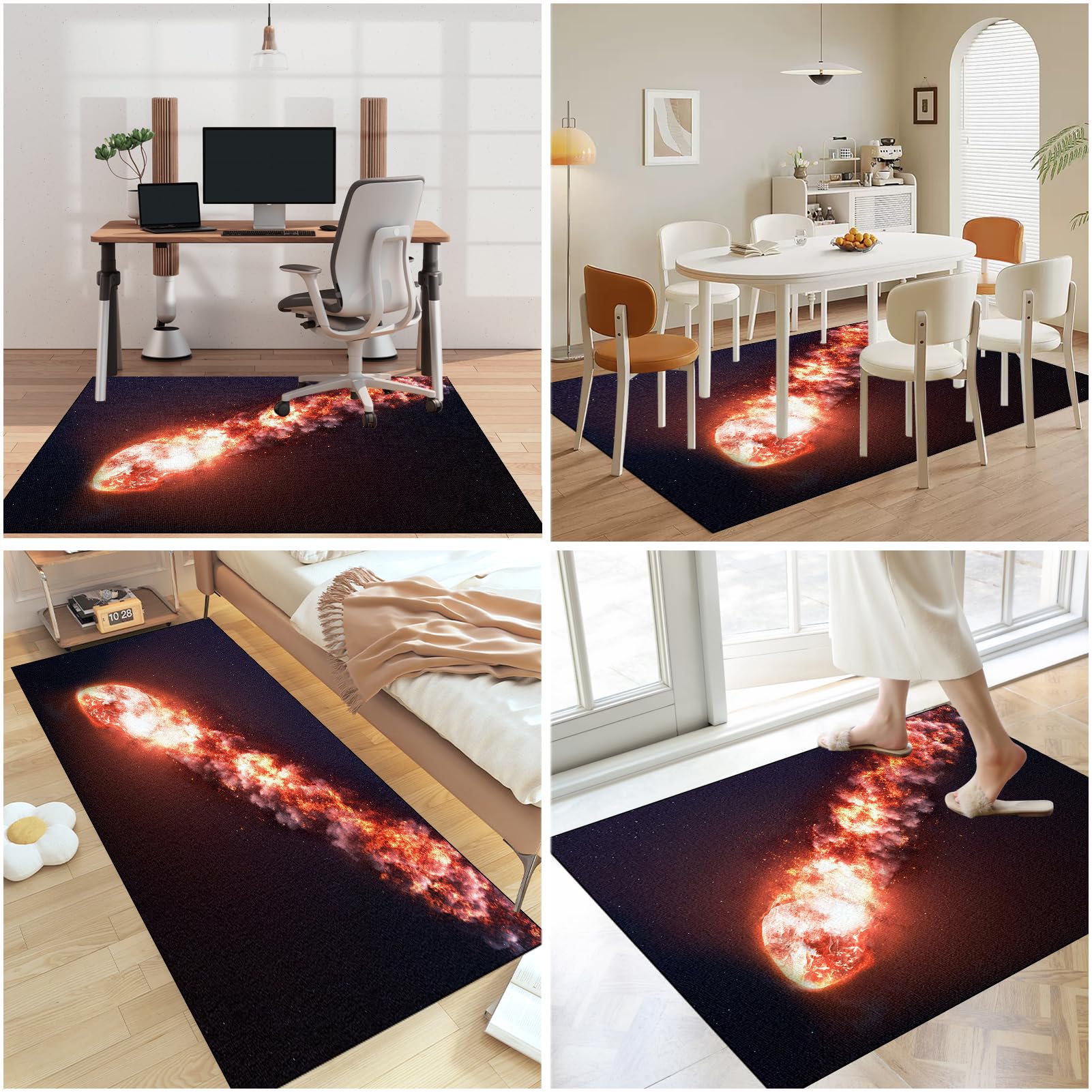 Tapis Protection de Sol Chaise Bureau, Tapis de Chaise Gaming Tapis Protège-Sol Antidérapant Protège Le Sol, Tapis de Sol pour Fauteuil, Tapis de Sol Bureau Tissu, Tapis Chaise de Bureau 120 x 160 cm