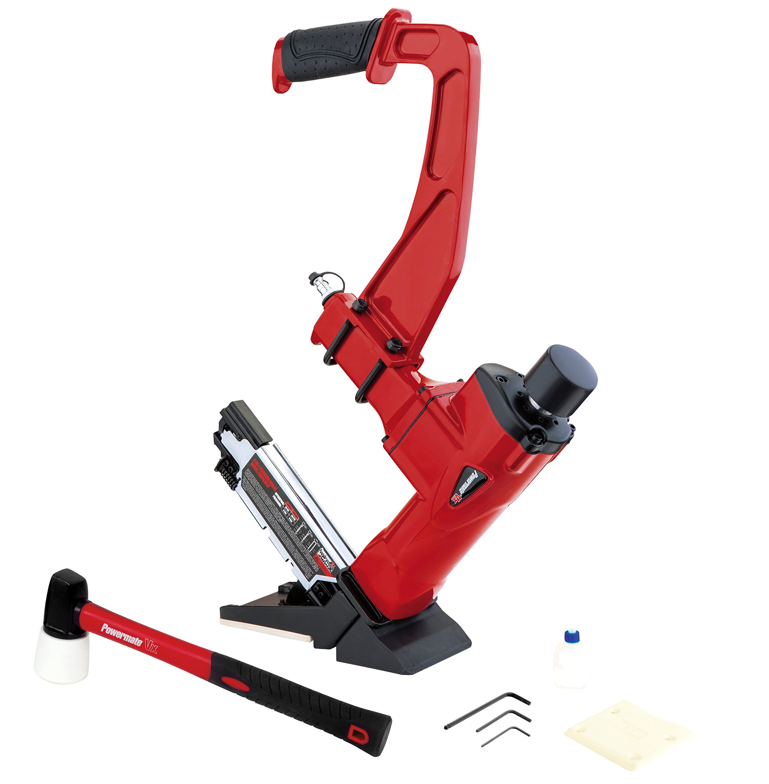 Powermate VX HWFN3N1P 3-in-1 Hardwood Nailer/Stapler, Red