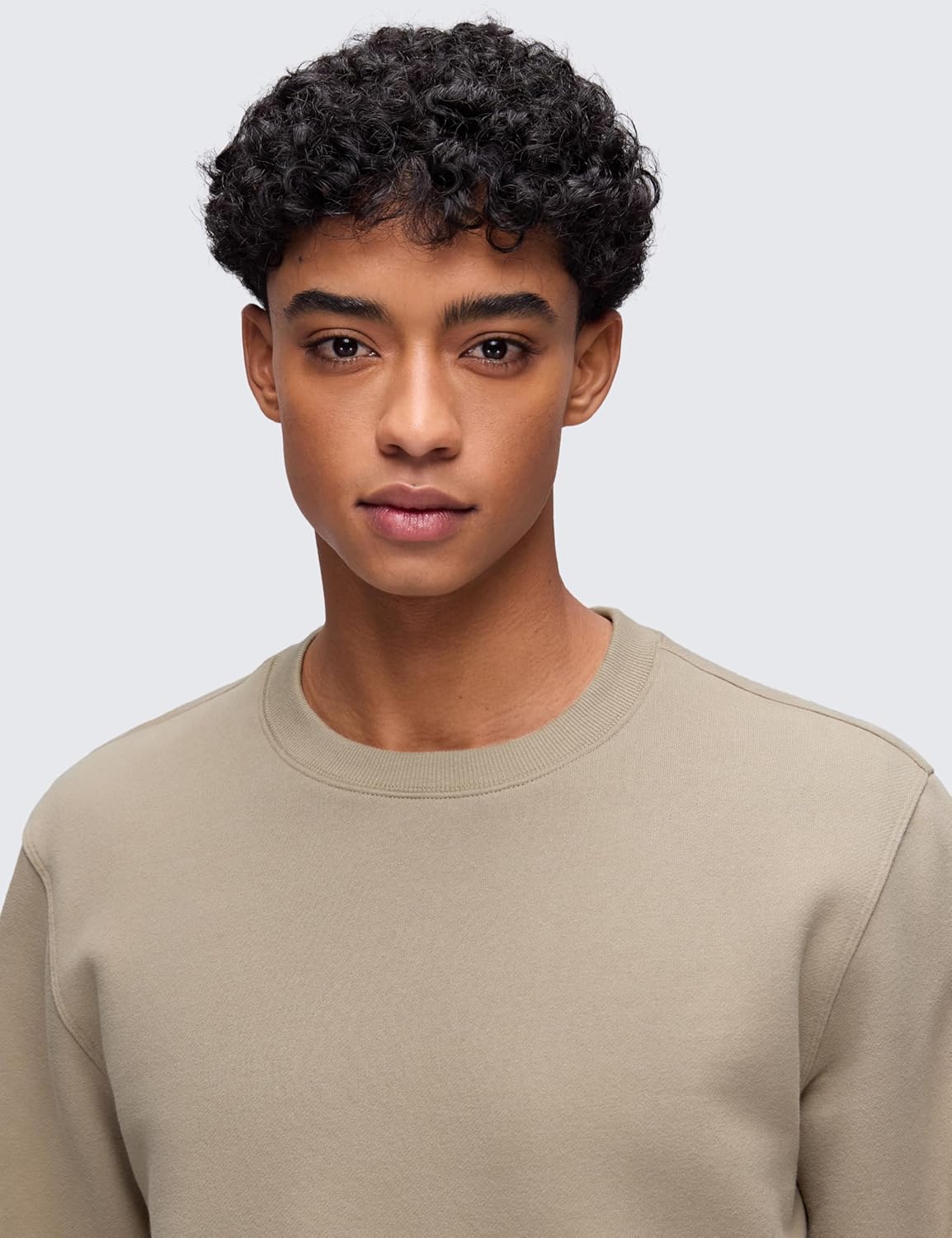 CRZ YOGA Cotton Fleece Lined Pullover Sweatshirts for Men - Crewneck Cozy Casual Athletic Daily Workout Sweat Shirt Tops - Image 3