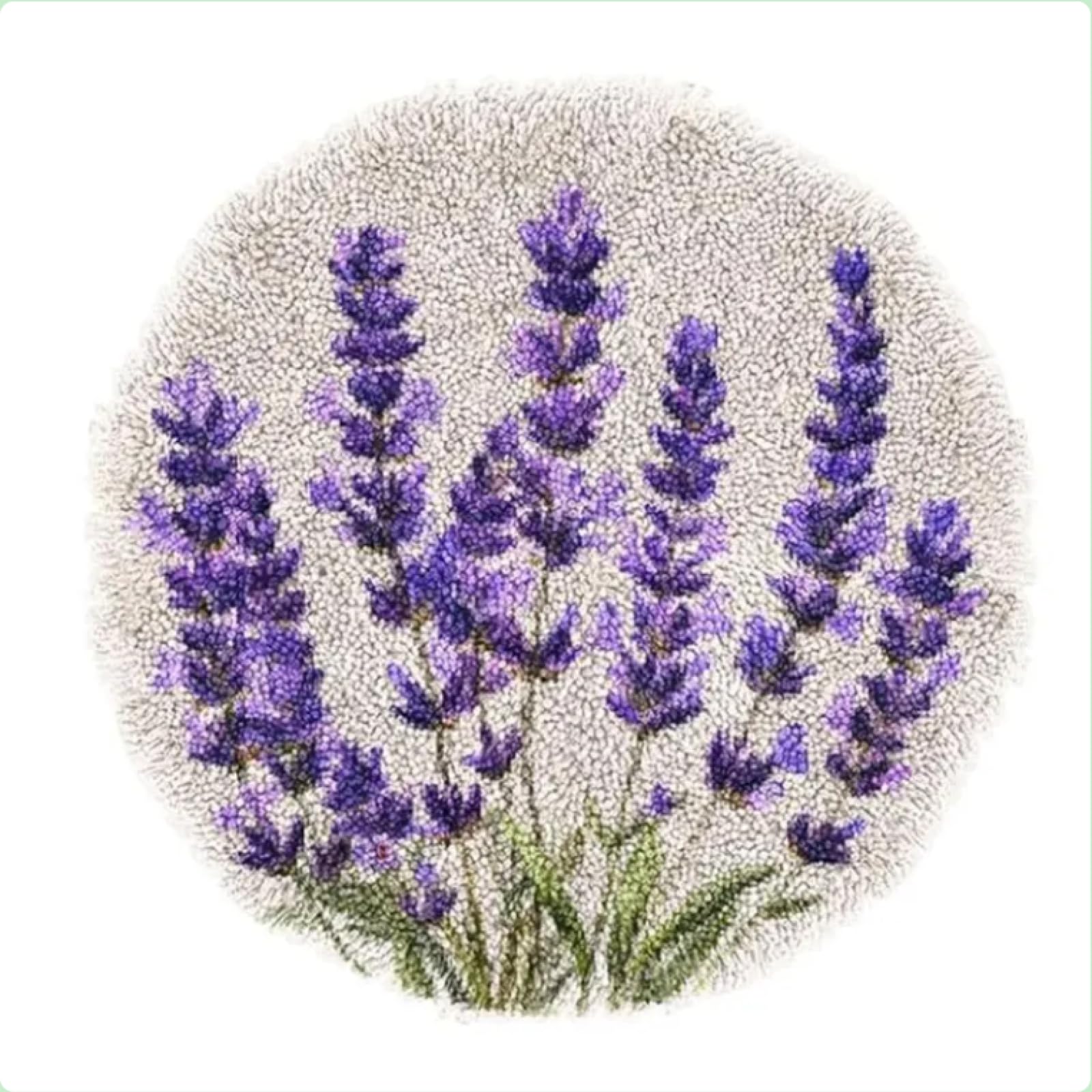 XDEGHUANGSS Lavender Flower Latch Hook Rug Kit: DIY Stamped Crochet Carpet