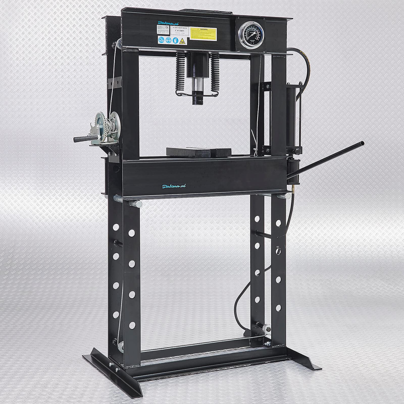 Datona Hydropneumatische Werkstattpresse mit Handwinde - 45t
