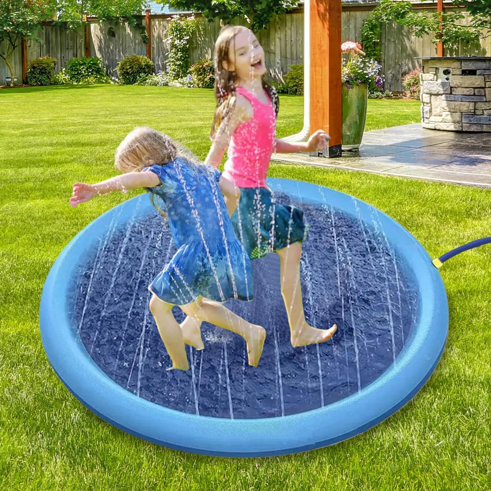 Tappetino Splash Per Cani,Tappeto gioco estivo - Tappeto Gioco Fontana Estiva - Per Bambini Maschi, Prescolari, Famiglie, Cortile, Asilo, Campeggio, Spiaggia, Patio, Giardino,