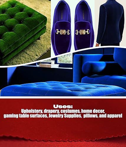 Miniatura 4 de Tapicería sólida de tela de terciopelo de 58 pulgadas de ancho vendido por The Yard (negro)