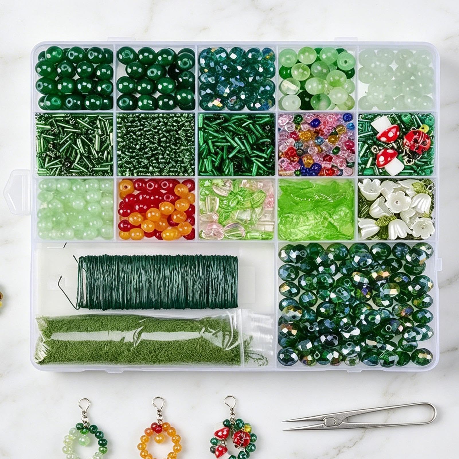 Kit di piante con perline per bambini, set artigianale fatto a mano, set di perline per piante, per principianti, adulti, donne, studenti d'arte, professionisti, casa, artigianato, laboratorio, scuola