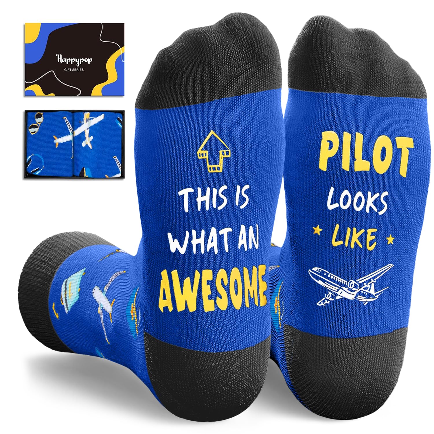 HAPPYPOP Gifts for Firefighter Cop Manager - Coach Accountant Pilot Socks, Mechanic Gifts