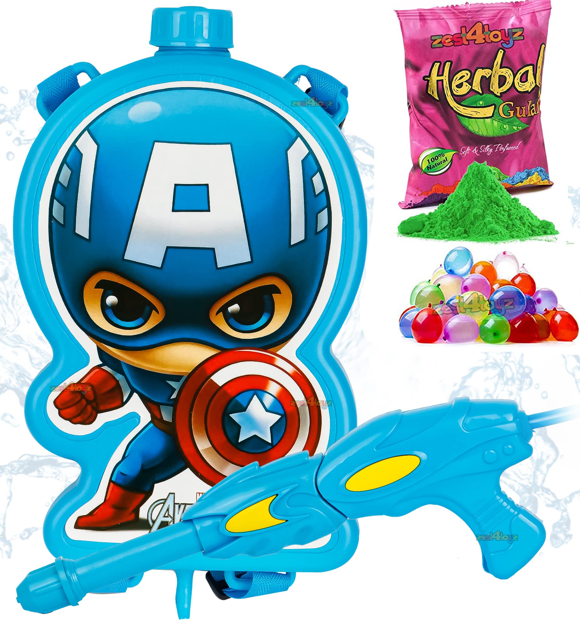 Zest 4 Toyz Holi Pichkari Water Gun for Kids Boy Girl Powerful High Pressure Tank Spray with 1 Pkt Holi Color & 100 Balloon - Premium Tank (B0BTHWRWBR) Amazon Price History, Amazon Price Tracker