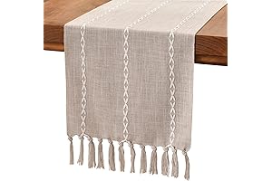 Wracra Rustic Linen Table Runner: Enhance Elegance for Your Dining Table