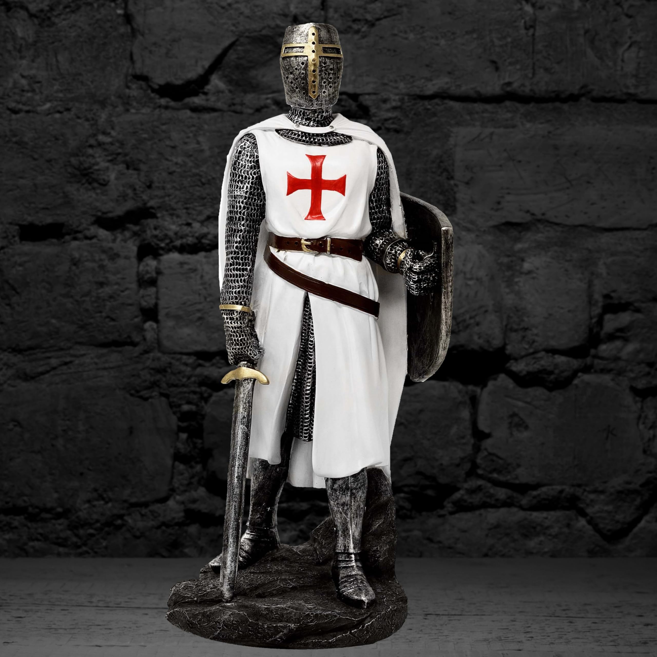 Kreuzritter weiss/rotes Kreuz mit Schwert - Mittelalter, Knight, Temples