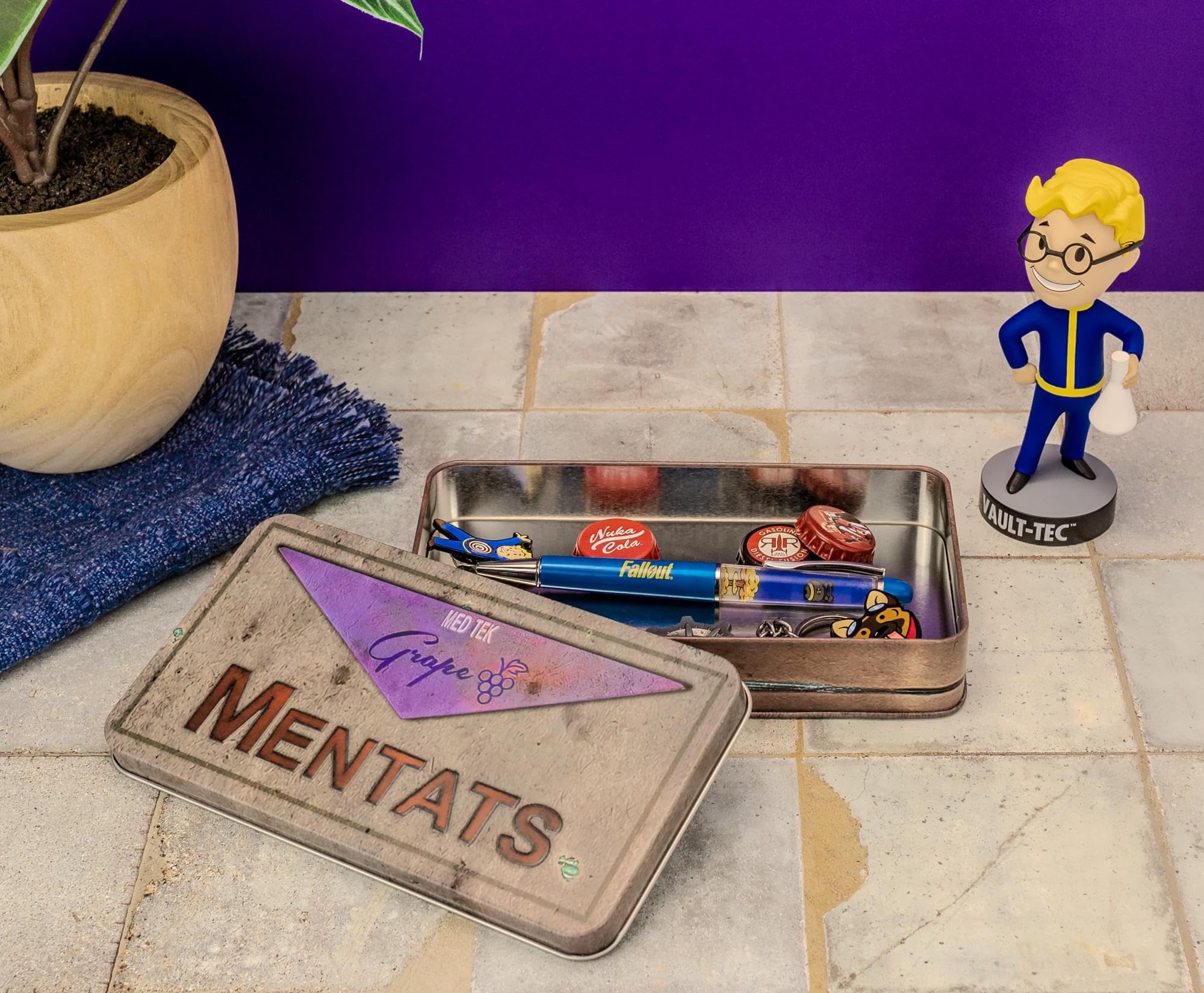 Toynk Fallout Mentats Boîte métallique Raisin