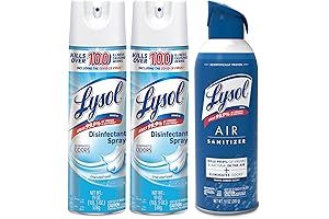 Lysol Air Sanitizer and Surface Disinfectant Spray Bundle