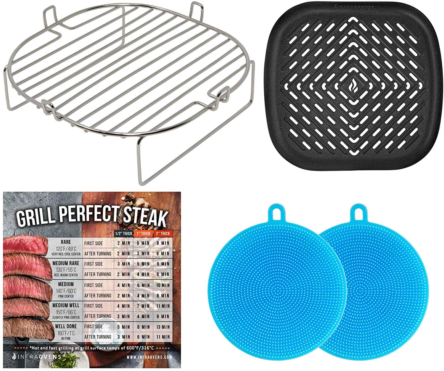 Buy Air Fryer Rack & Pan Compatible with Costway Ninja Foodi Grill