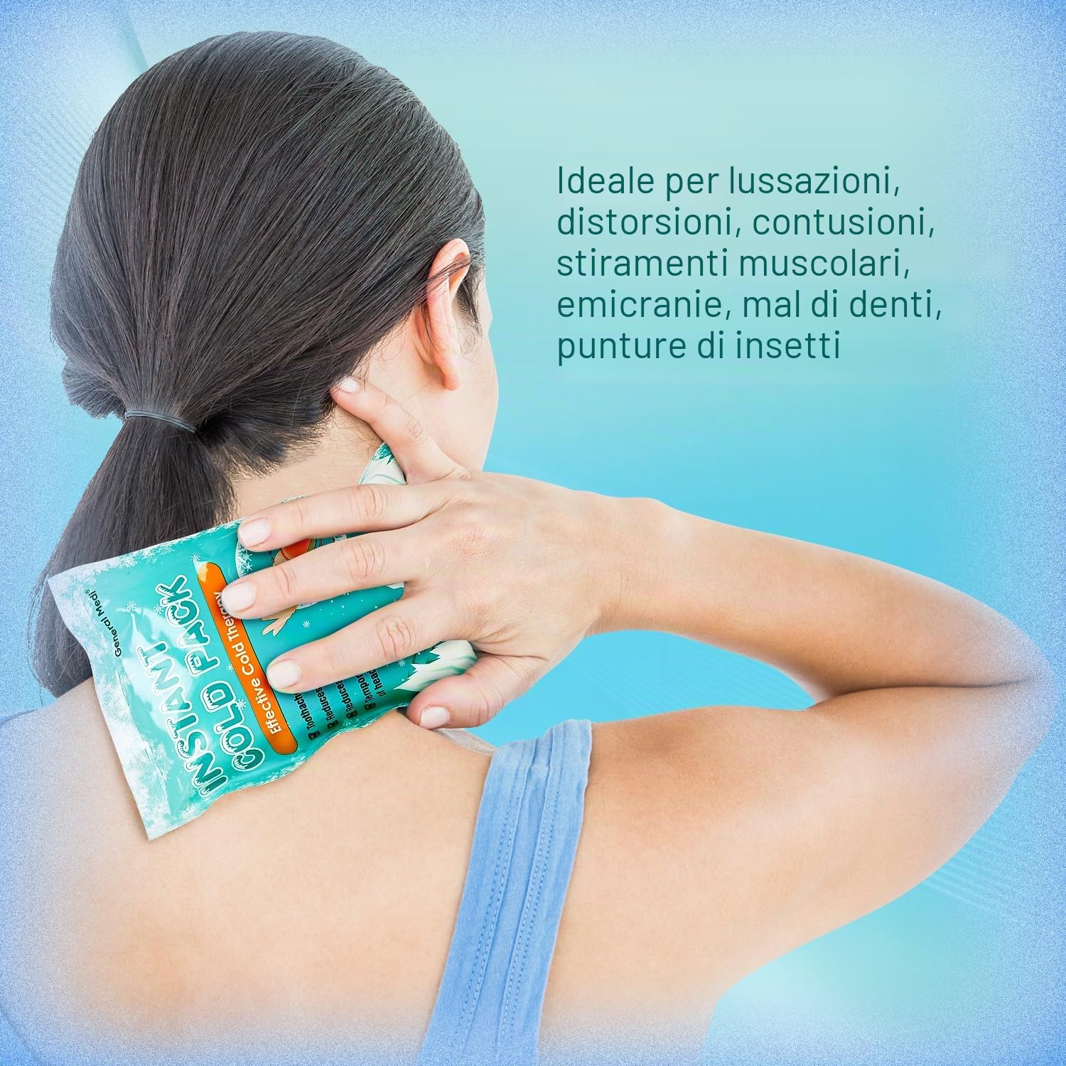 General Medi Impacco freddo istantaneo - Confezione da 50 pezzi - sollievo dal dolore Cold Cool Freeze infortunio sportivo Impacchi di ghiaccio (10 x14 cm)