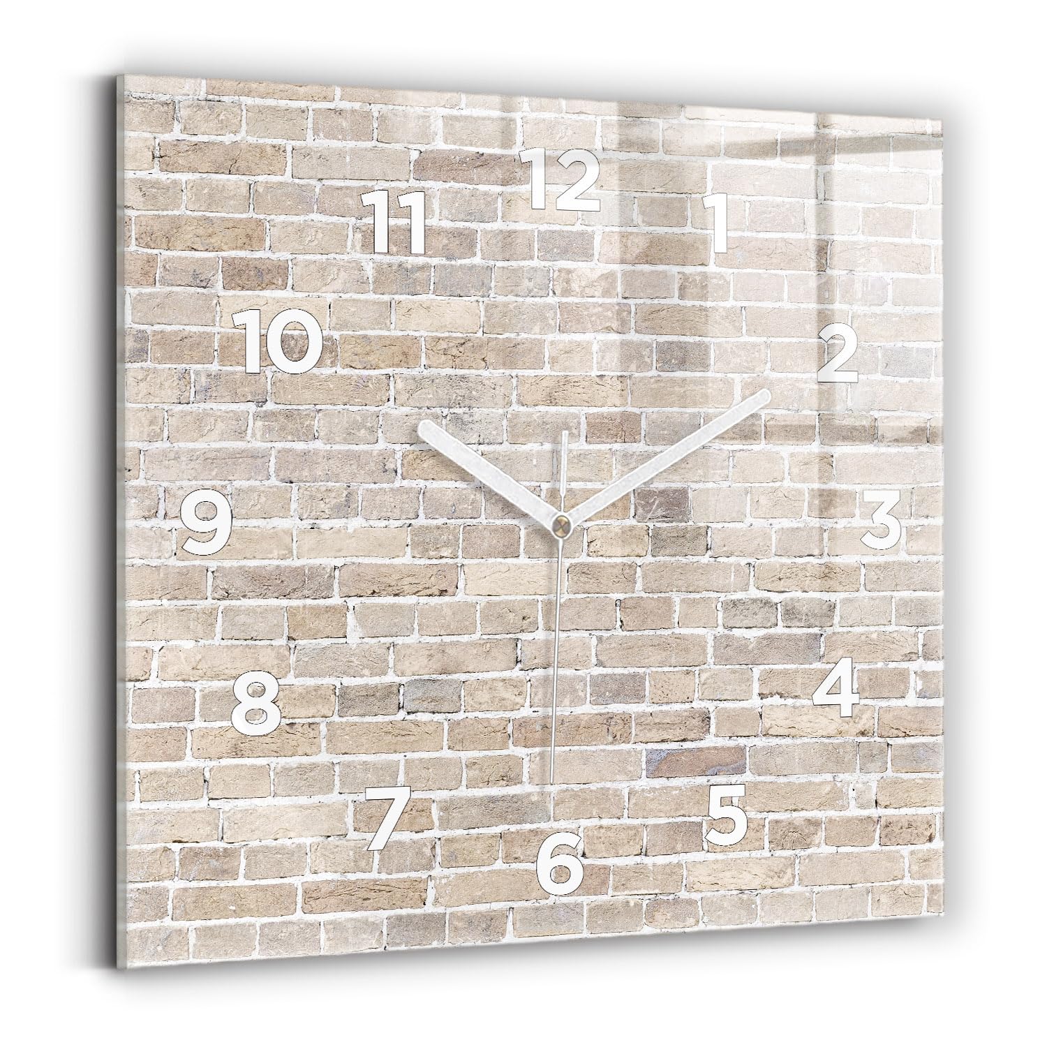 Horloge sans tic-tac Wallfluent carrée 30x30 cm pour retrouver le calme à la maison