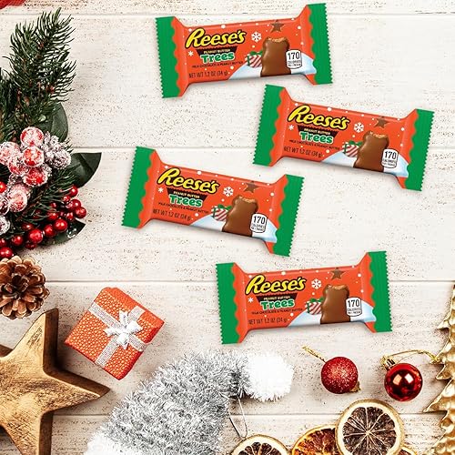 Miniatura 3 de Reese'sPeanut Butter Trees - Barra de caramelo de chocolate con leche y mantequilla de maní para la indulgencia de las vacaciones de Navidad,